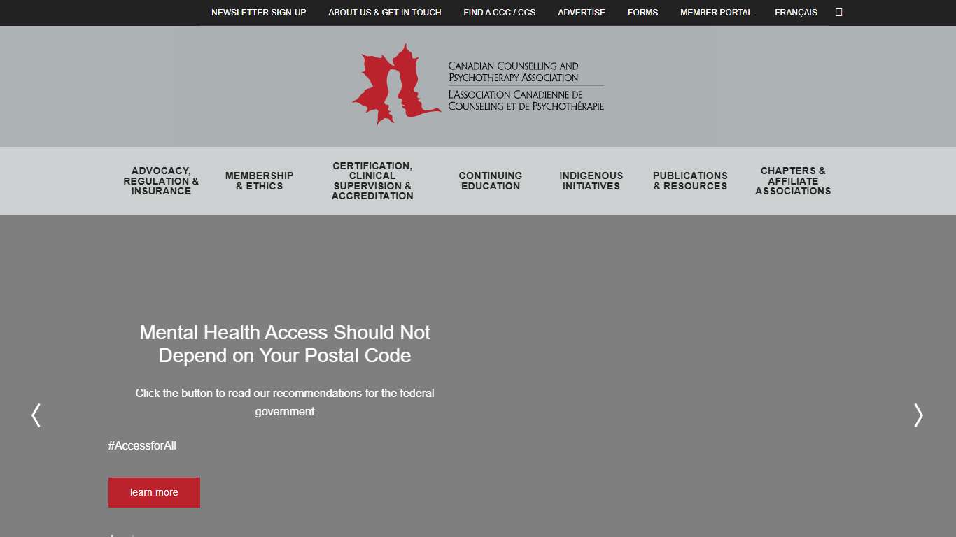 Homepage CCPA - Canadian Counselling and Psychotherapy Association